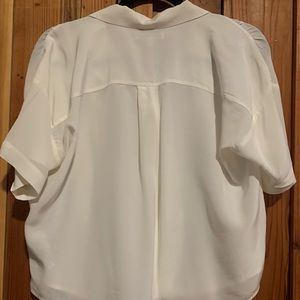 Madewell Camp Shirt Boxy White Silk Small